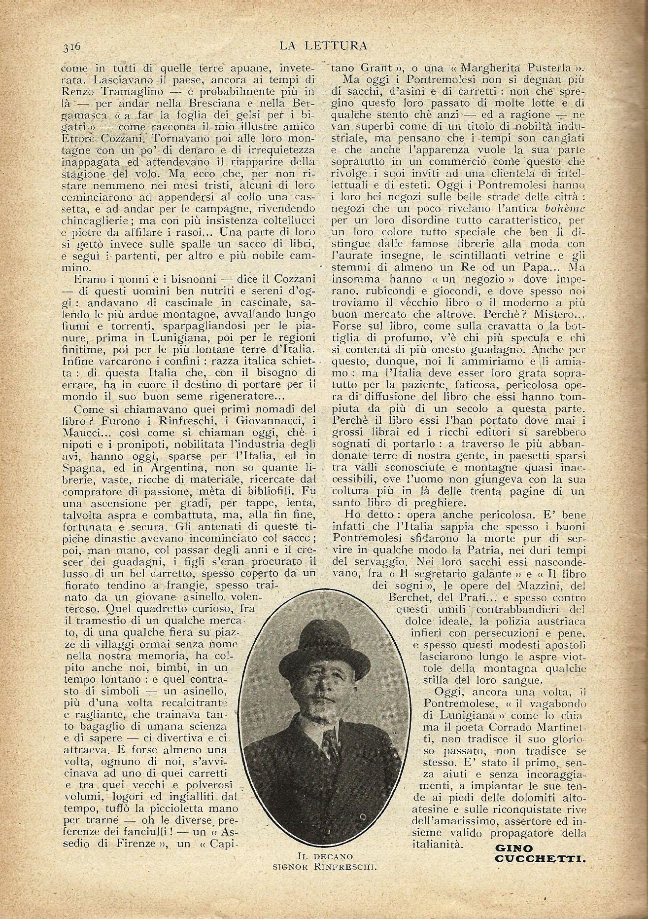 Da La Lettura del 1926: Il Paese dei Librai randagi p. 3